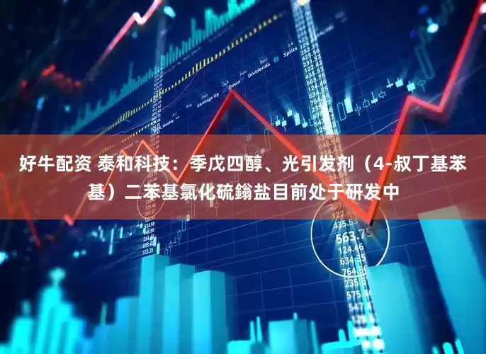 好牛配资 泰和科技：季戊四醇、光引发剂（4-叔丁基苯基）二苯基氯化硫鎓盐目前处于研发中